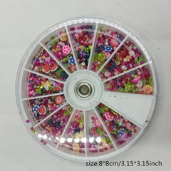 3D Flower Slice Nail Beads Nails Sticker Diamond Resin Gemstones