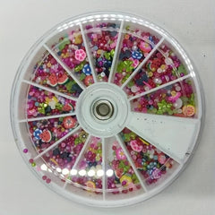 3D Flower Slice Nail Beads Nails Sticker Diamond Resin Gemstones