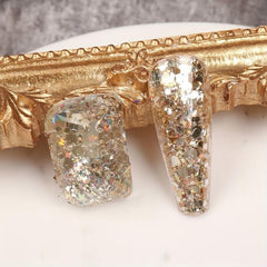 Holographic Nail Sequins Glitters Kit - 4 Boxes Sparkly Metallic Flak