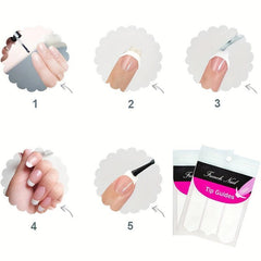 French Manicure Nail Art Stickers Strips Self Adhesive Nail Sticker Tips