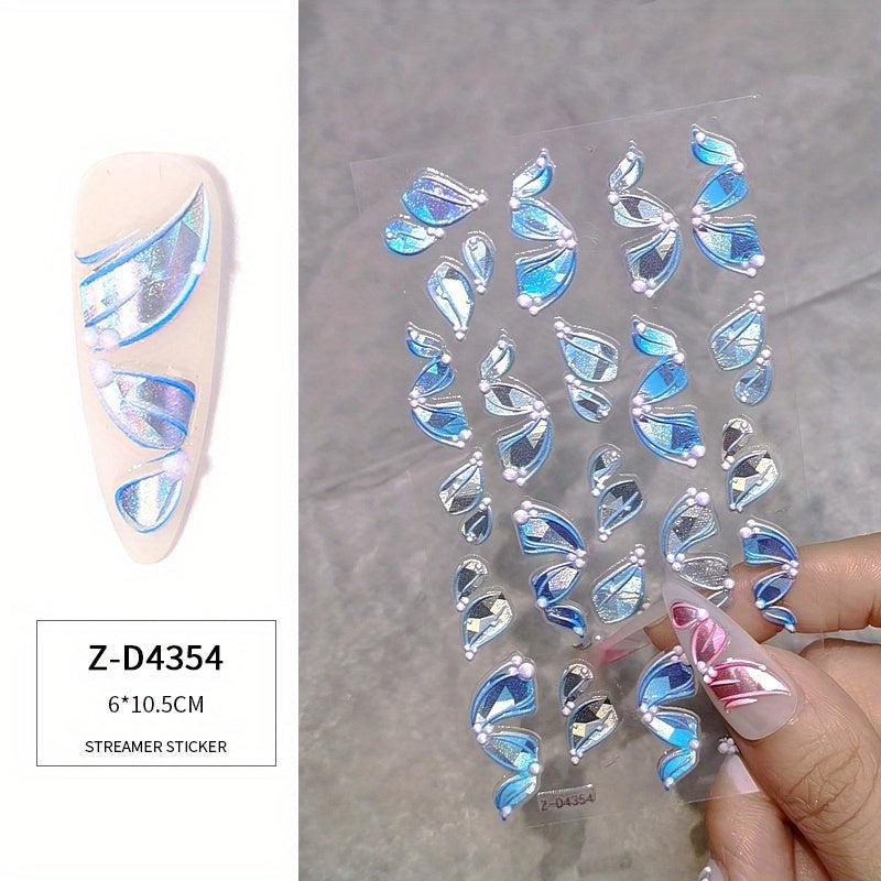 Japanese Style Ballet Pearl Finger Nail Stickers