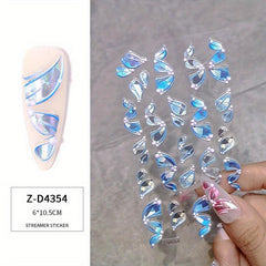 Japanese Style Ballet Pearl Finger Nail Stickers