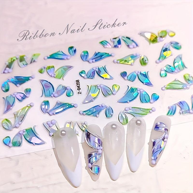 Japanese Style Ballet Pearl Finger Nail Stickers