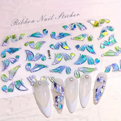 Japanese Style Ballet Pearl Finger Nail Stickers