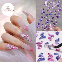 Japanese Style Ballet Pearl Finger Nail Stickers
