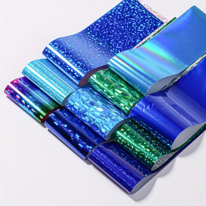 50pcs Starry Sky Nail Foil Transfer Stickers Glitter Nail Decals DIY Nail Salon