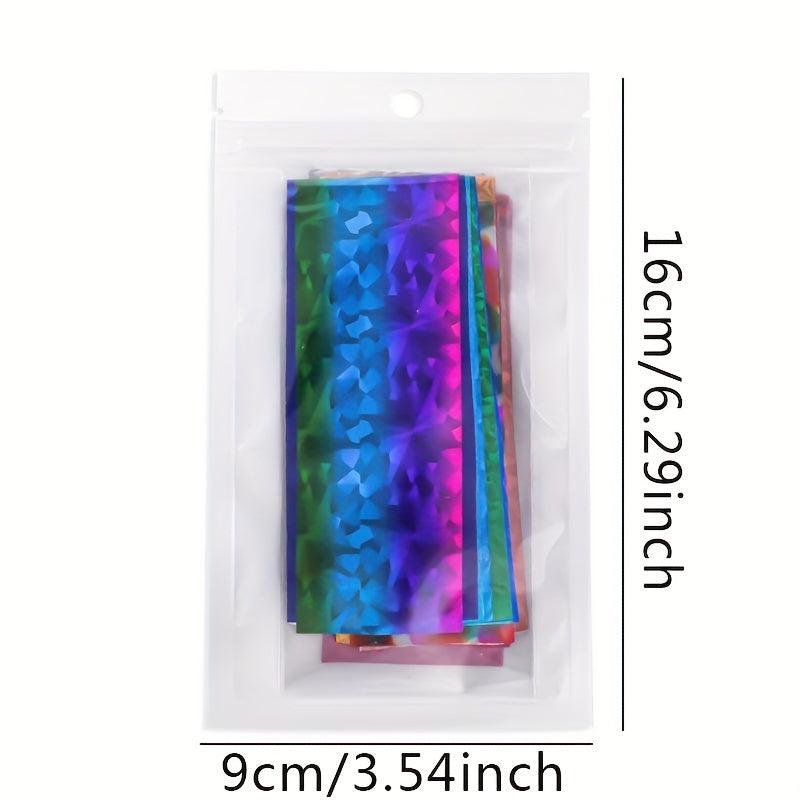50pcs Starry Sky Nail Foil Transfer Stickers Glitter Nail Decals DIY Nail Salon