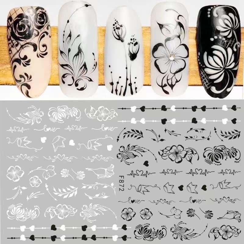 Spring Flower Butterfly Nail Art Stickers Self Adhesive Blossom Nail Art Decals