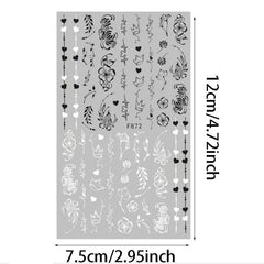 Spring Flower Butterfly Nail Art Stickers Self Adhesive Blossom Nail Art Decals