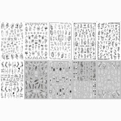 Spring Flower Butterfly Nail Art Stickers Self Adhesive Blossom Nail Art Decals
