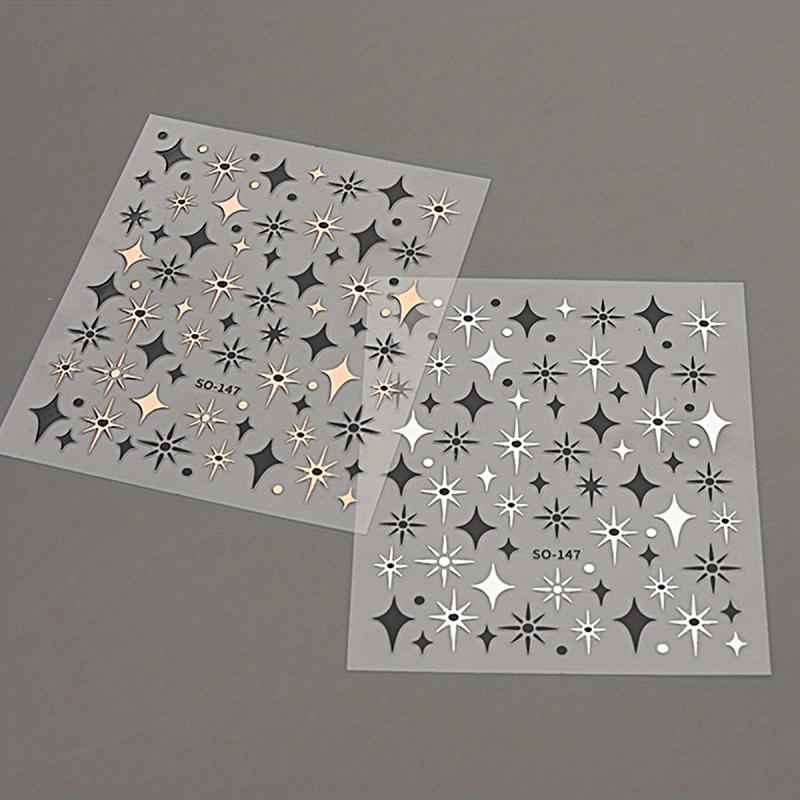 Golden Heart 3D Nail Sticker English Letter Adhesive Slider Foil Nail Art