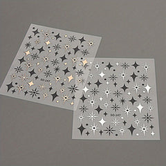 Golden Heart 3D Nail Sticker English Letter Adhesive Slider Foil Nail Art