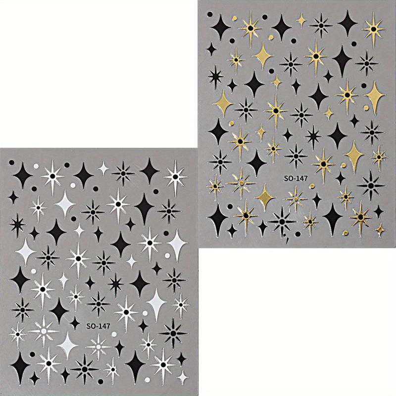 Golden Heart 3D Nail Sticker English Letter Adhesive Slider Foil Nail Art