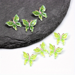 20 Pcs Aurora Butterfly Nail Charms Multicolor Glitter Nail Gems