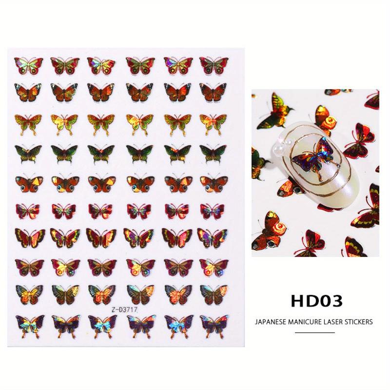 Colorful 3D Butterfly Nail Art Stickers