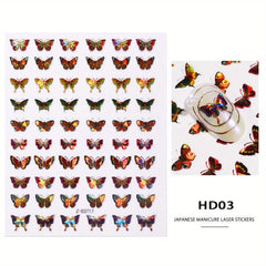 Colorful 3D Butterfly Nail Art Stickers