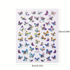Colorful 3D Butterfly Nail Art Stickers