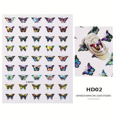Colorful 3D Butterfly Nail Art Stickers