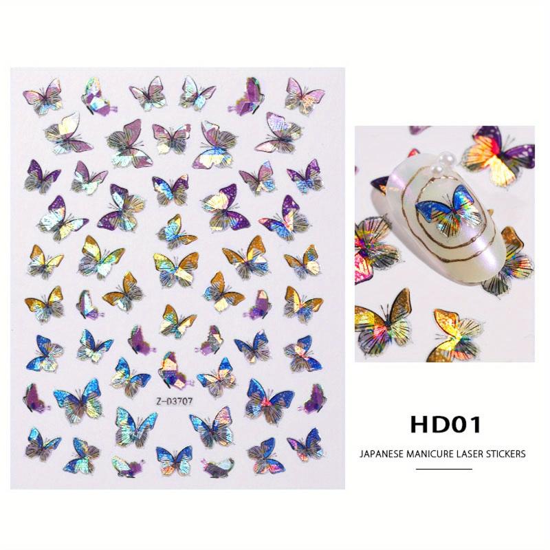 Colorful 3D Butterfly Nail Art Stickers