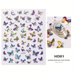 Colorful 3D Butterfly Nail Art Stickers
