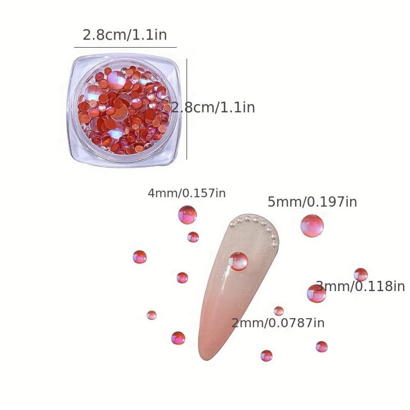 Iridescent Mermaid Nail Pearls Bubble Beads 3D Nail Charms