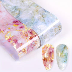 Marble Stained Nail Art Stickers for Women - Easy to Apply