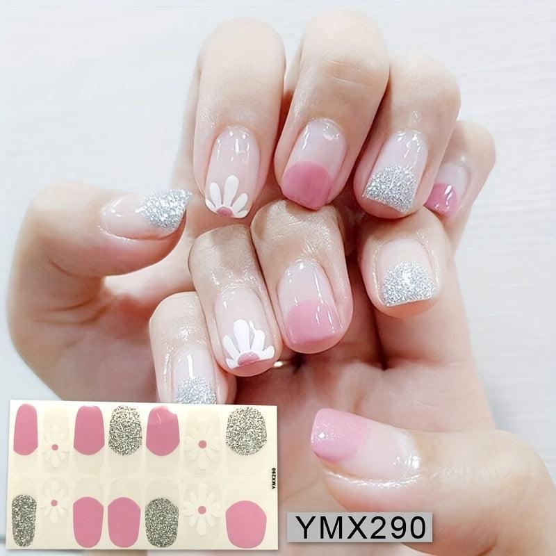 Flower Pattern Nail Art Sticker Wrap for Women