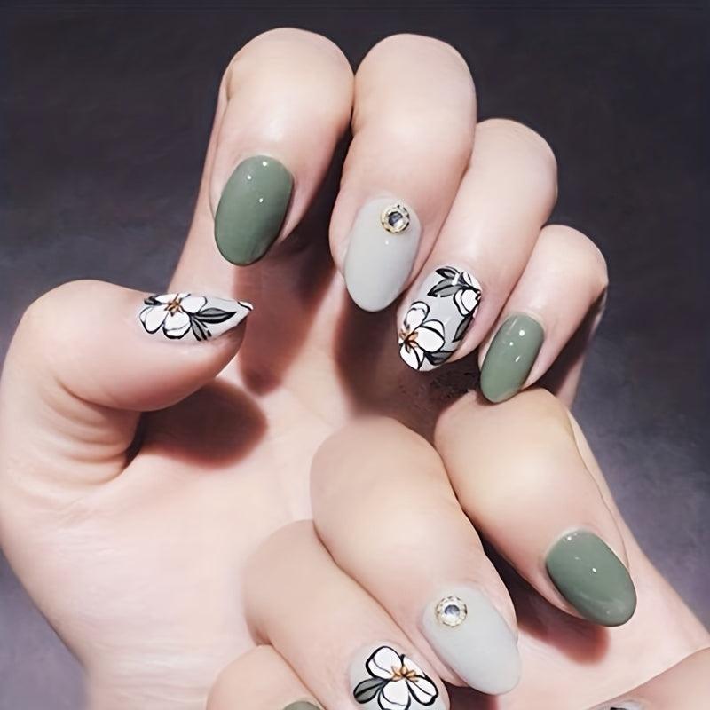 Flower Pattern Nail Art Sticker Wrap for Women
