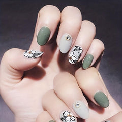 Flower Pattern Nail Art Sticker Wrap for Women