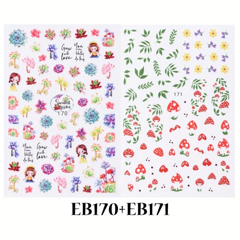 3D Snail Bee Insect Nail Art Stickers Self Adhesive Nail Decals