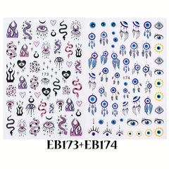 3D Snail Bee Insect Nail Art Stickers Self Adhesive Nail Decals