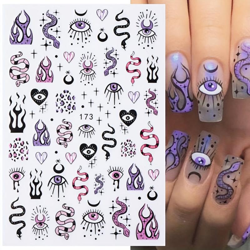 3D Snail Bee Insect Nail Art Stickers Self Adhesive Nail Decals
