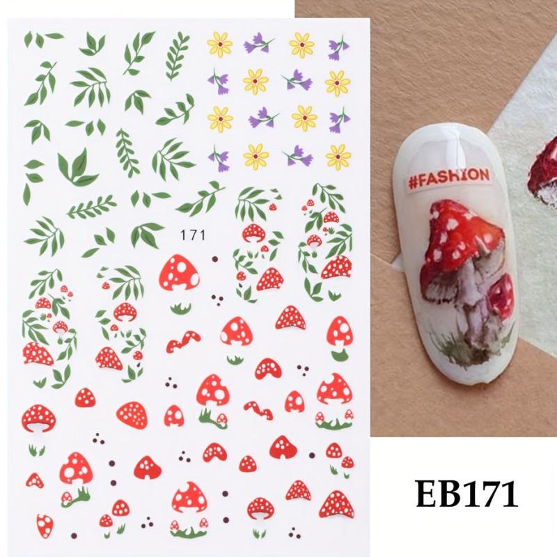 3D Snail Bee Insect Nail Art Stickers Self Adhesive Nail Decals