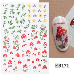 3D Snail Bee Insect Nail Art Stickers Self Adhesive Nail Decals