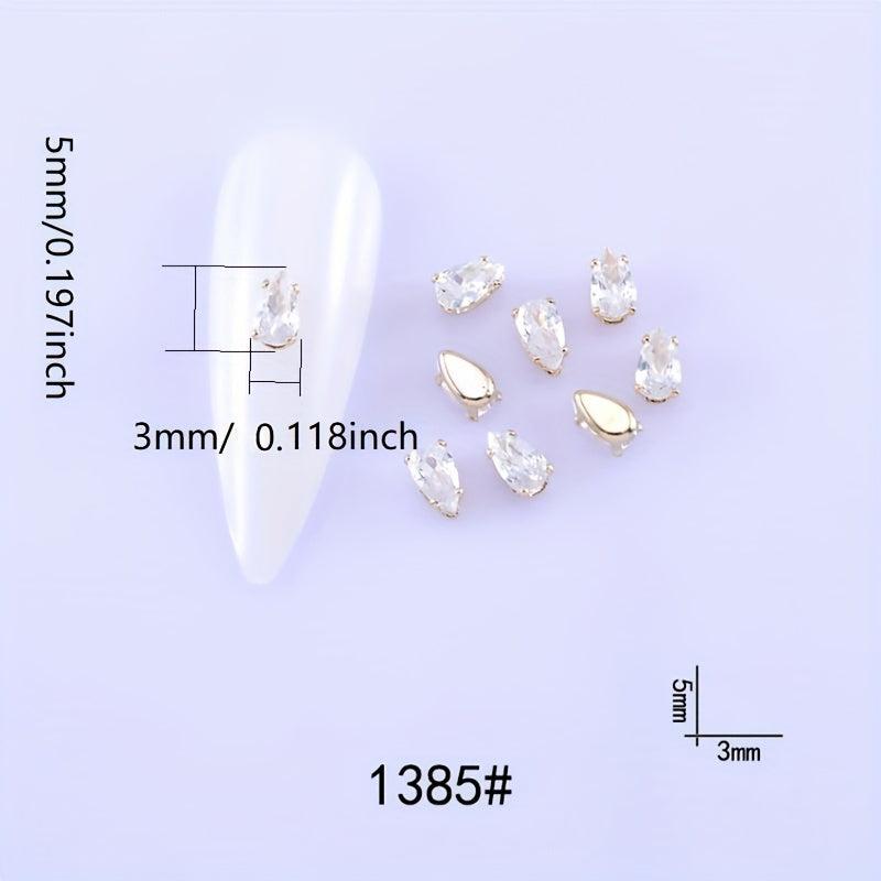 Mini Zircon Rhinestone Nail Art Charms Glitter Gem Stone Nail Jewelry