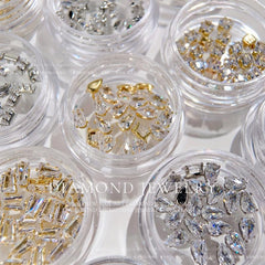 Mini Zircon Rhinestone Nail Art Charms Glitter Gem Stone Nail Jewelry