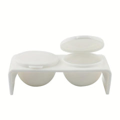 2Pcs Acrylic Liquid Dappen Dish Twin Cup Nail Art Pigment Holder