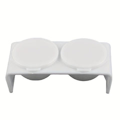 2Pcs Acrylic Liquid Dappen Dish Twin Cup Nail Art Pigment Holder