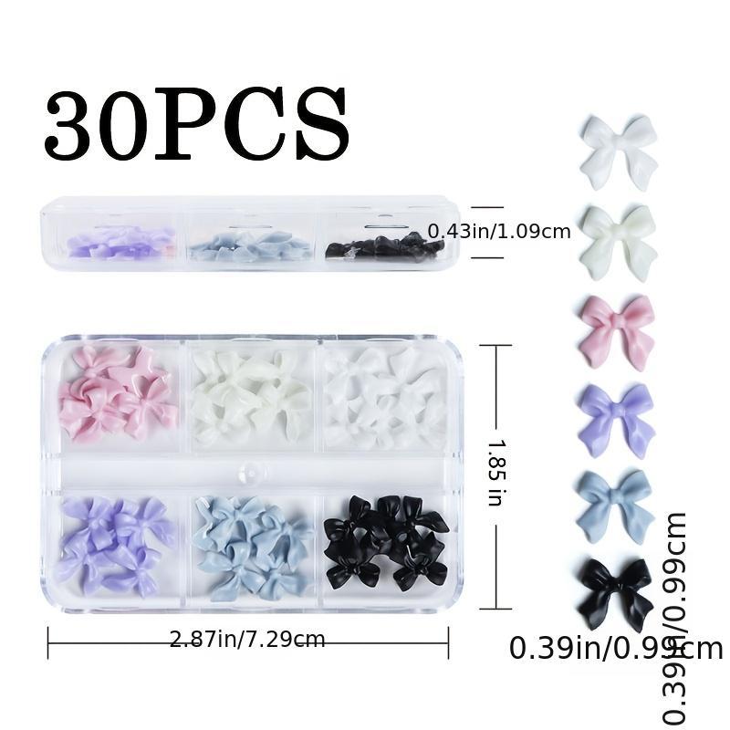 30 Pcs 3D Resin Butterflies Nail Art Jewels Set