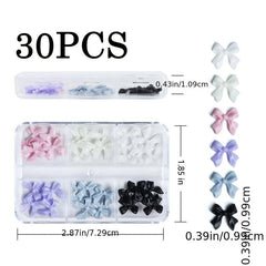 30 Pcs 3D Resin Butterflies Nail Art Jewels Set