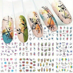 12pcs Fruit Nail Art Stickers Lemon Decals Strawberry Watermelon Water Transfer