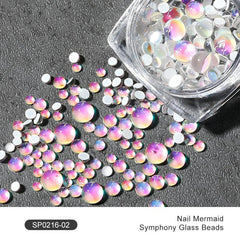 Aurora Resin Nail Charms 3D Rhinestones for Nail Art