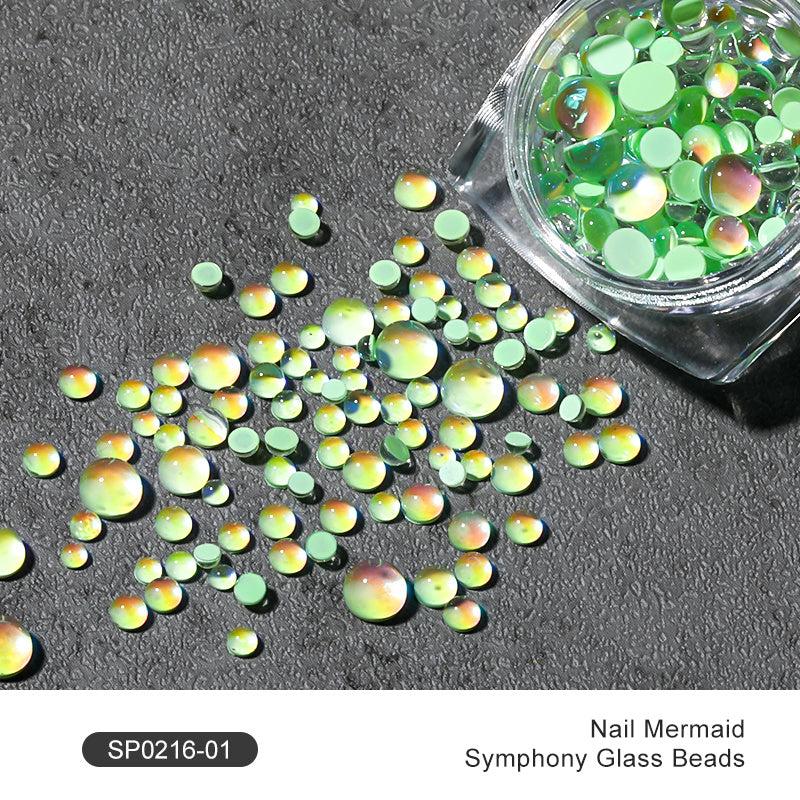 Aurora Resin Nail Charms 3D Rhinestones for Nail Art