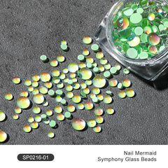 Aurora Resin Nail Charms 3D Rhinestones for Nail Art