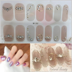 5D Rhinestone Nail Sticker Full Cover Crystal Manicure Foil Nail Decals