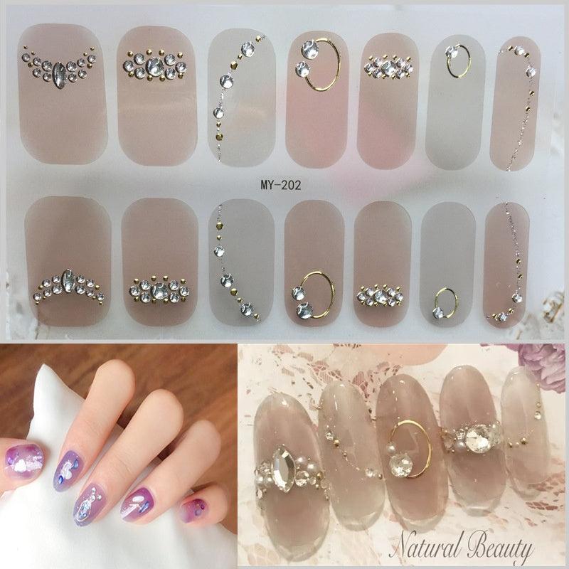 5D Rhinestone Nail Sticker Full Cover Crystal Manicure Foil Nail Decals