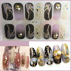 5D Rhinestone Nail Sticker Full Cover Crystal Manicure Foil Nail Decals