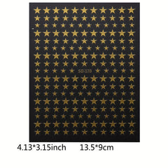 2pcs Glitter Star Nail Art Stickers for Glamorous Manicures