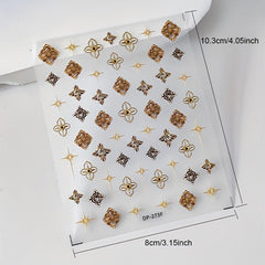 Holographic Bronzing Flower Stickers for Nail Art