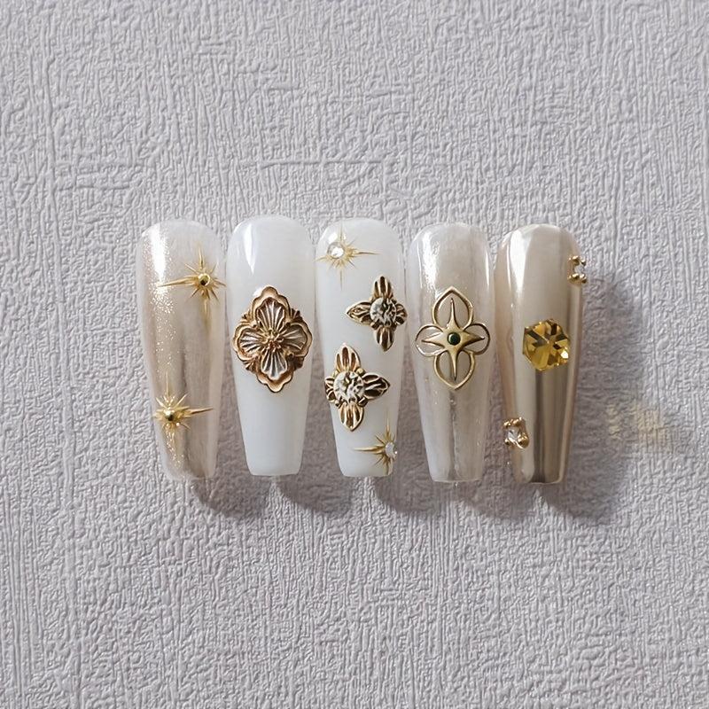 Holographic Bronzing Flower Stickers for Nail Art
